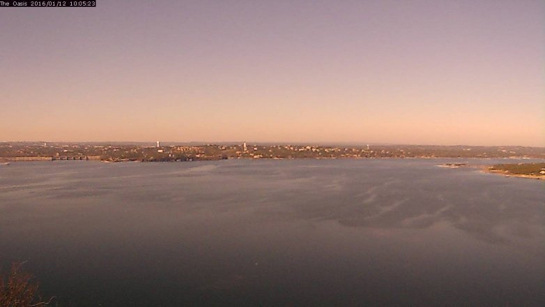 Lake Travis webcam, January 12, 2016 9:10 AM CT
