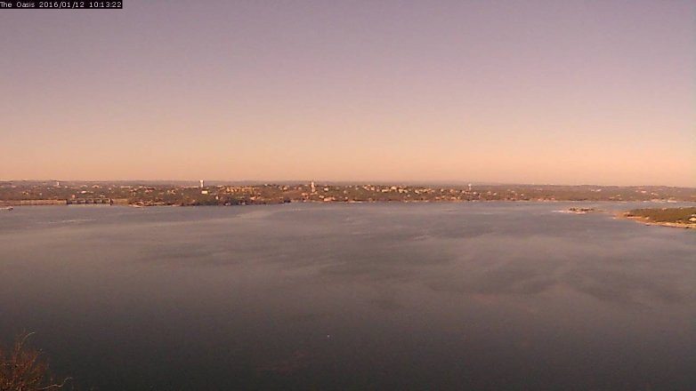 Lake Travis webcam, January 12, 2016 9:20 AM CT