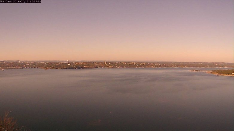 Lake Travis webcam, January 12, 2016 9:35 AM CT