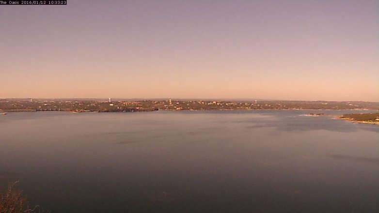 Lake Travis webcam, January 12, 2016 9:40 AM CT
