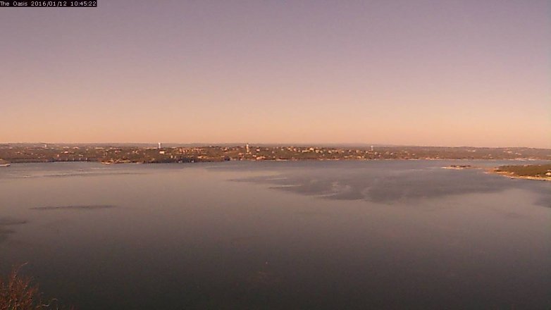 Lake Travis webcam, January 12, 2016 9:50 AM CT