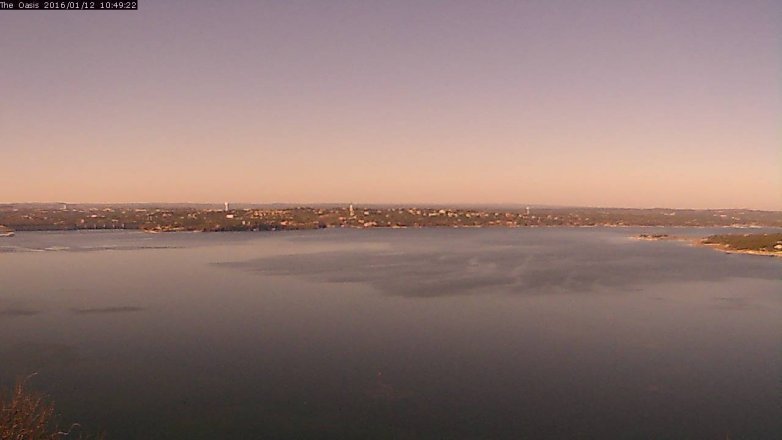 Lake Travis webcam, January 12, 2016 9:55 AM CT