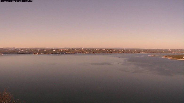 Lake Travis webcam, January 12, 2016 10:10 AM CT