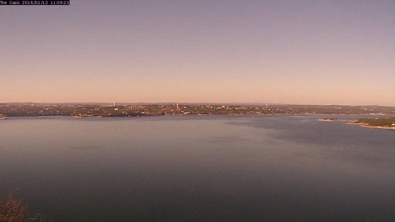 Lake Travis webcam, January 12, 2016 10:15 AM CT