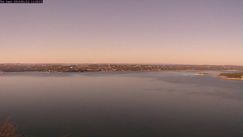 Lake Travis webcam, January 12, 2016 10:35 AM CT
