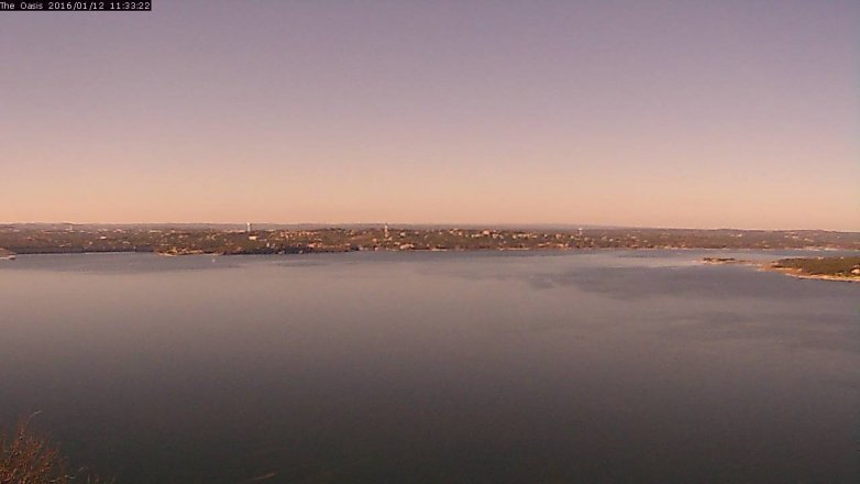 Lake Travis webcam, January 12, 2016 10:40 AM CT