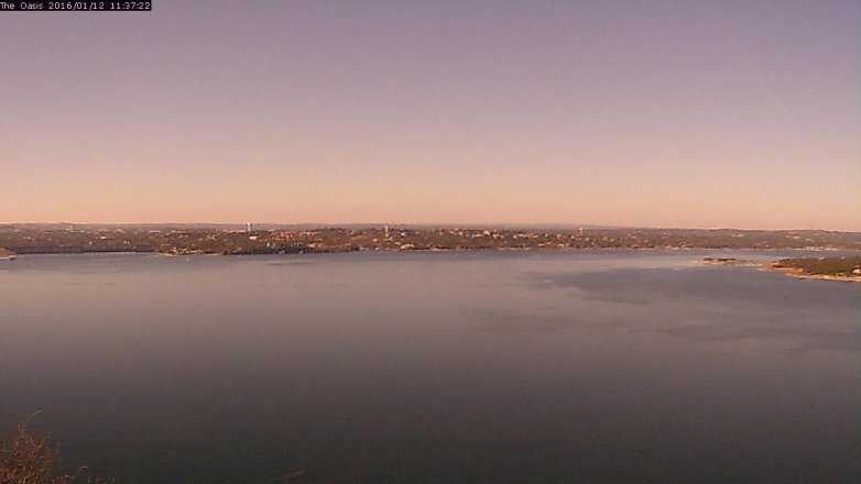 Lake Travis webcam, January 12, 2016 10:45 AM CT