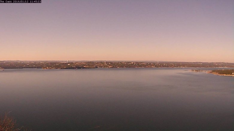 Lake Travis webcam, January 12, 2016 10:50 AM CT