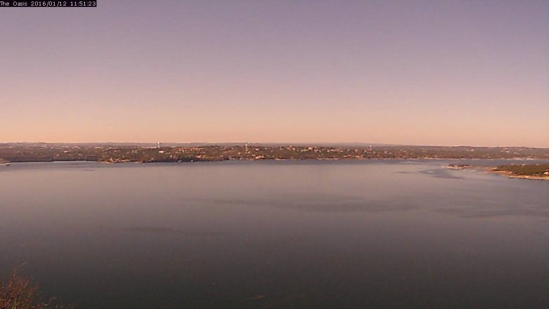 Lake Travis webcam, January 12, 2016 10:55 AM CT