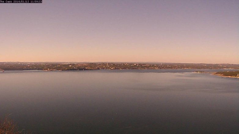Lake Travis webcam, January 12, 2016 11:05 AM CT
