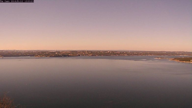 Lake Travis webcam, January 12, 2016 11:10 AM CT