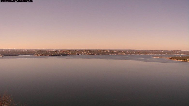 Lake Travis webcam, January 12, 2016 11:15 AM CT