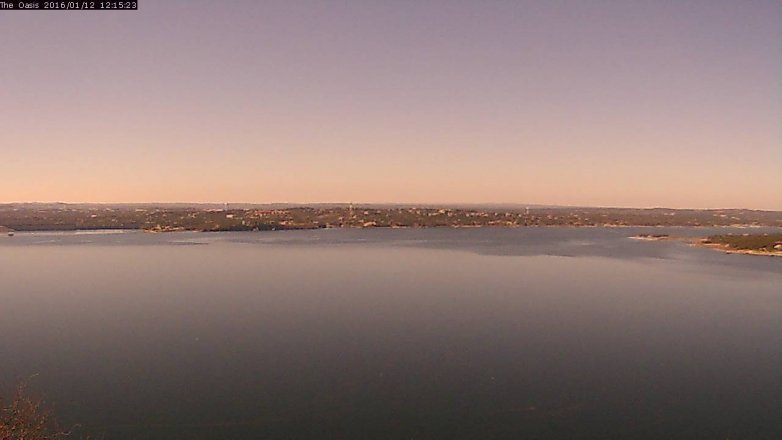 Lake Travis webcam, January 12, 2016 11:20 AM CT