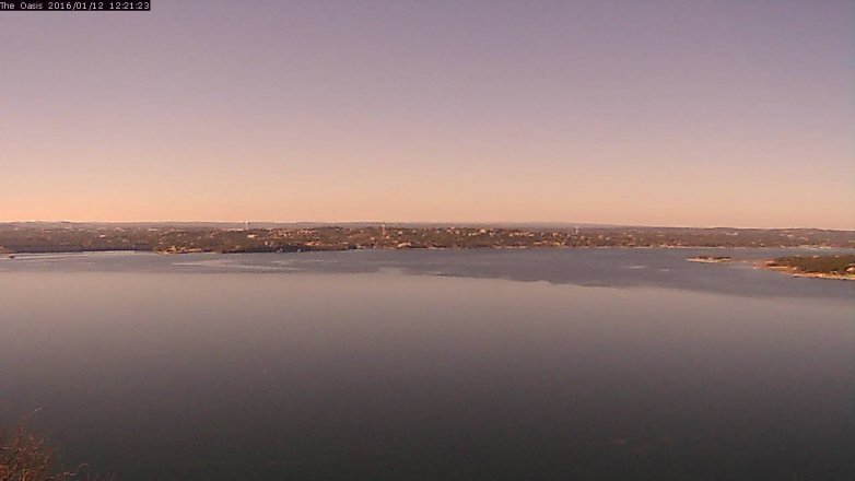 Lake Travis webcam, January 12, 2016 11:25 AM CT