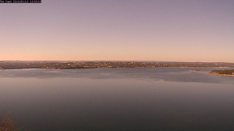 Lake Travis webcam, January 12, 2016 11:35 AM CT
