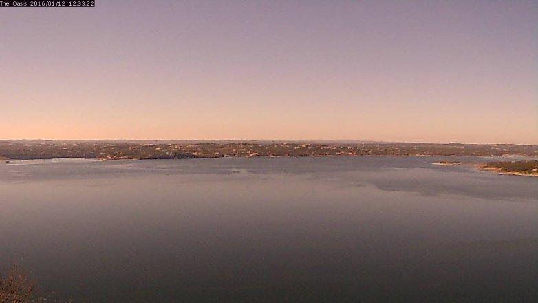 Lake Travis webcam, January 12, 2016 11:40 AM CT