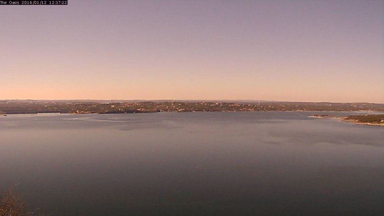 Lake Travis webcam, January 12, 2016 11:45 AM CT
