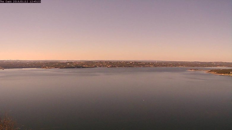 Lake Travis webcam, January 12, 2016 11:50 AM CT