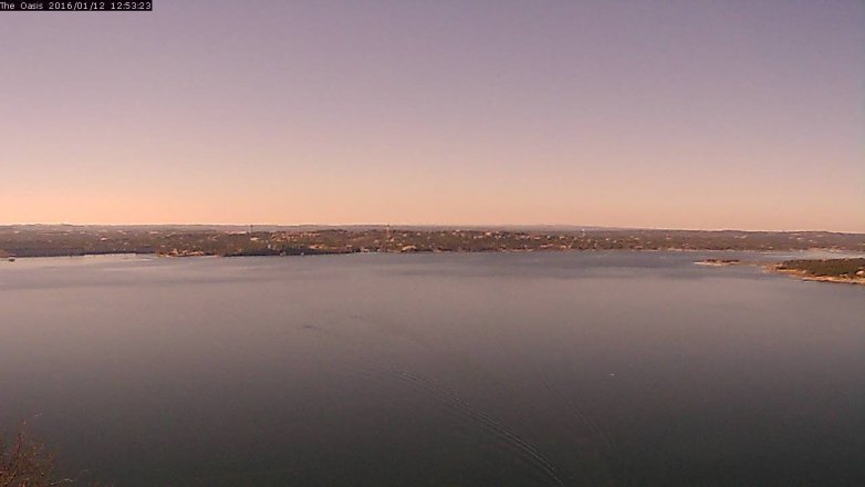 Lake Travis webcam, January 12, 2016 12:00 PM CT