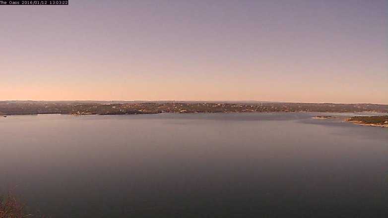 Lake Travis webcam, January 12, 2016 12:10 PM CT
