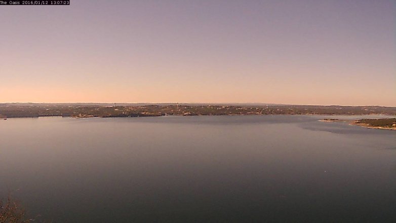 Lake Travis webcam, January 12, 2016 12:15 PM CT