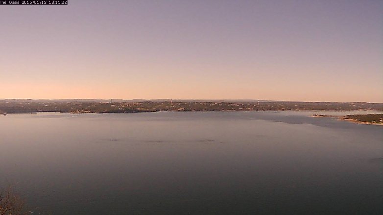 Lake Travis webcam, January 12, 2016 12:20 PM CT