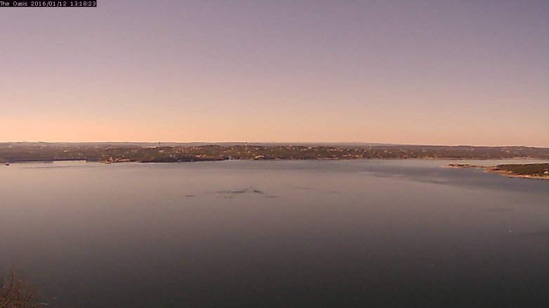 Lake Travis webcam, January 12, 2016 12:25 PM CT