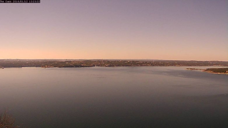 Lake Travis webcam, January 12, 2016 12:30 PM CT
