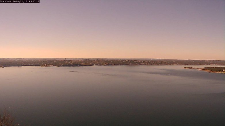 Lake Travis webcam, January 12, 2016 12:35 PM CT