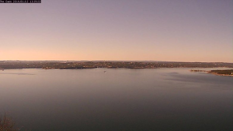 Lake Travis webcam, January 12, 2016 12:40 PM CT