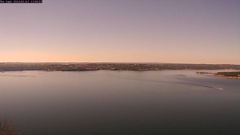 Lake Travis webcam, January 12, 2016 12:45 PM CT