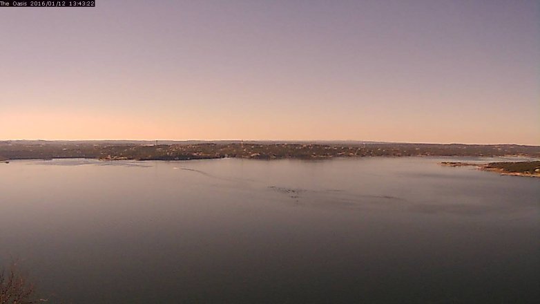 Lake Travis webcam, January 12, 2016 12:50 PM CT