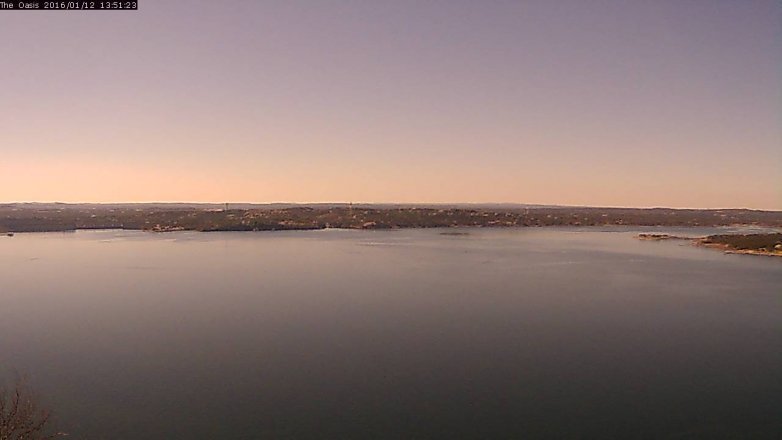 Lake Travis webcam, January 12, 2016 1:00 PM CT