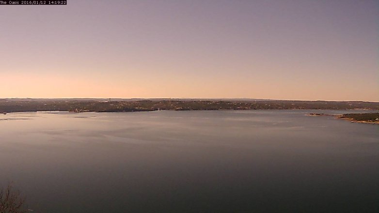 Lake Travis webcam, January 12, 2016 1:25 PM CT