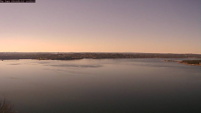 Lake Travis webcam, January 12, 2016 1:40 PM CT