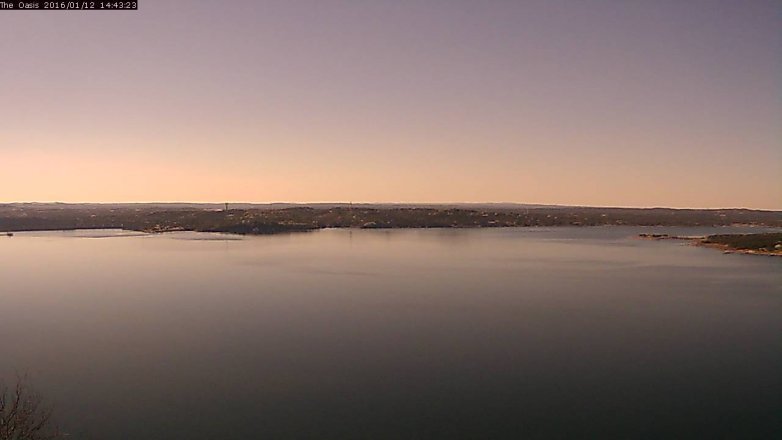 Lake Travis webcam, January 12, 2016 1:50 PM CT