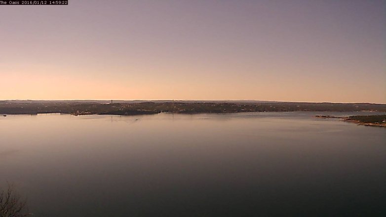 Lake Travis webcam, January 12, 2016 2:05 PM CT