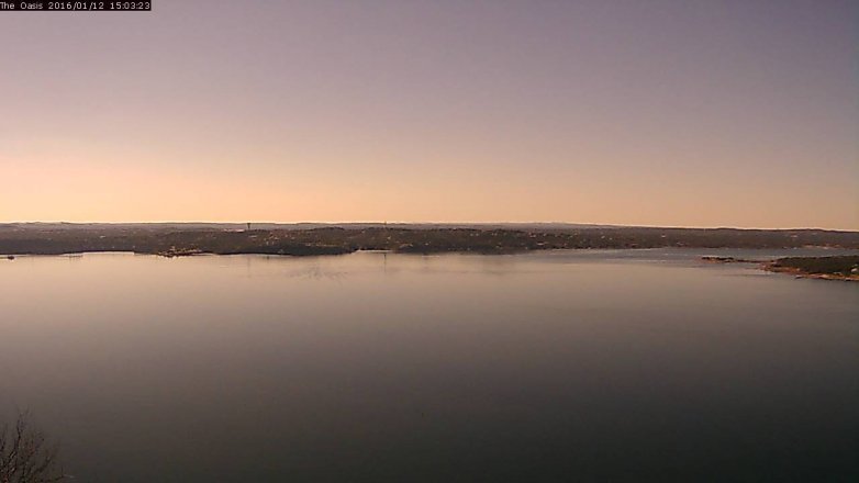 Lake Travis webcam, January 12, 2016 2:10 PM CT