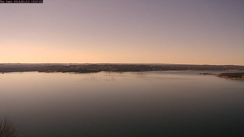Lake Travis webcam, January 12, 2016 2:15 PM CT