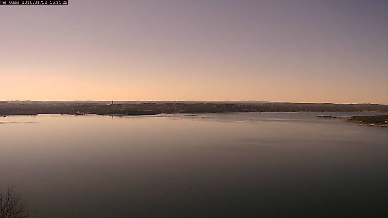 Lake Travis webcam, January 12, 2016 2:20 PM CT