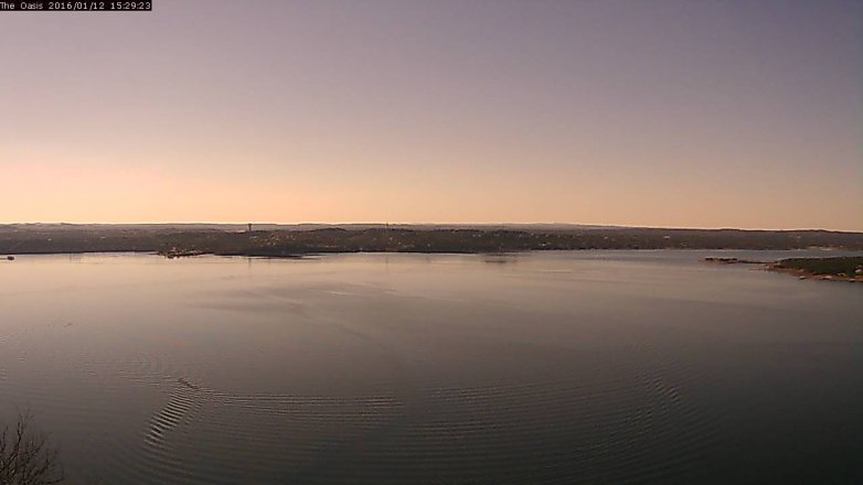 Lake Travis webcam, January 12, 2016 2:35 PM CT