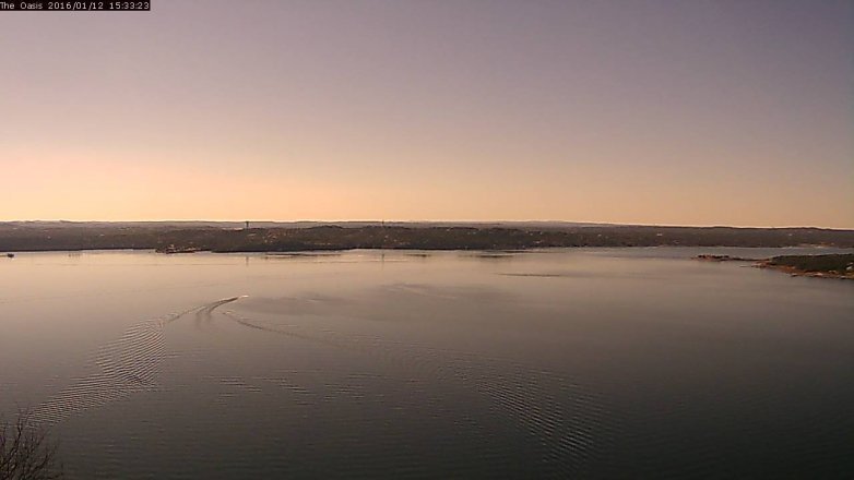 Lake Travis webcam, January 12, 2016 2:40 PM CT