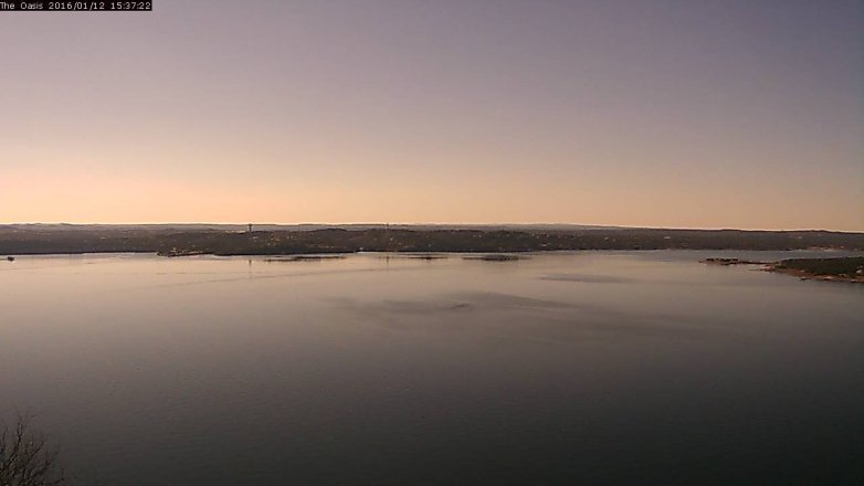 Lake Travis webcam, January 12, 2016 2:45 PM CT