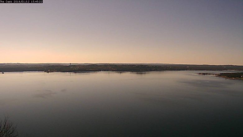 Lake Travis webcam, January 12, 2016 2:50 PM CT