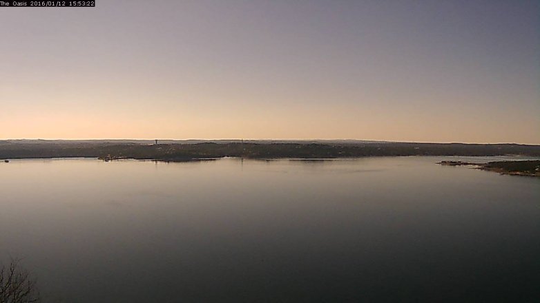 Lake Travis webcam, January 12, 2016 3:00 PM CT