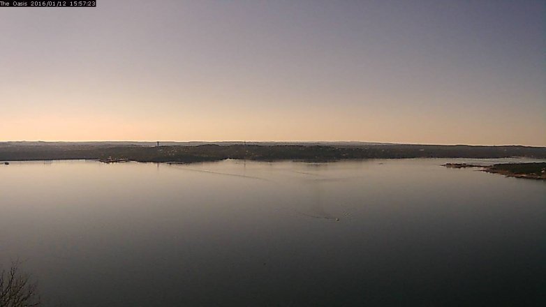 Lake Travis webcam, January 12, 2016 3:05 PM CT