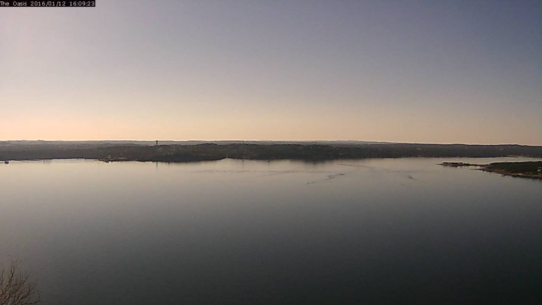 Lake Travis webcam, January 12, 2016 3:15 PM CT