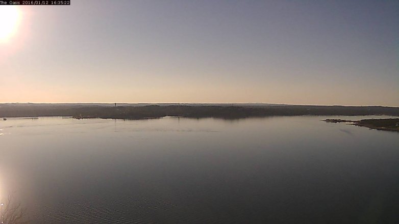 Lake Travis webcam, January 12, 2016 3:40 PM CT