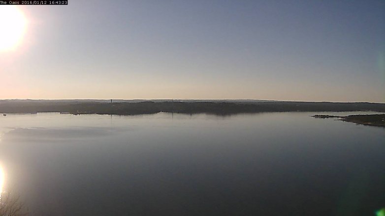 Lake Travis webcam, January 12, 2016 3:50 PM CT