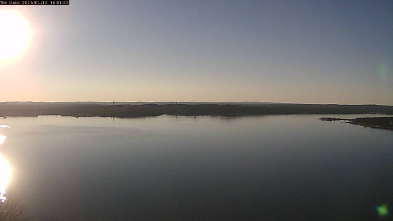 Lake Travis webcam, January 12, 2016 4:00 PM CT